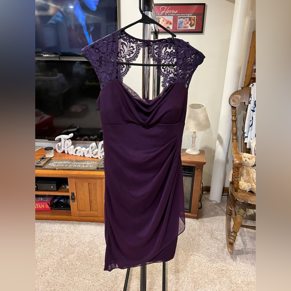 Xscape cap shoulder dress